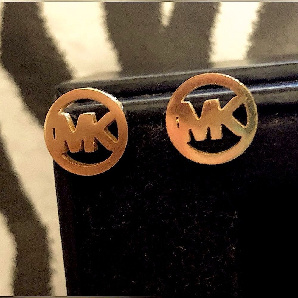 MK stainless steel stud earrings